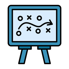 Strategic Plan Line Color Icon