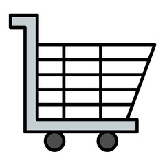 Shopping Cart Line Color Icon