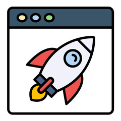 Startup Line Color Icon