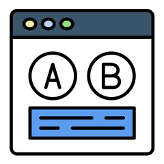 Ab Testing Line Color Icon