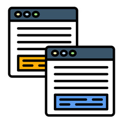 Webpages Line Color Icon