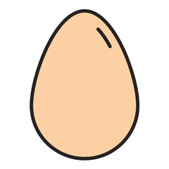 Eggs Line Color Icon