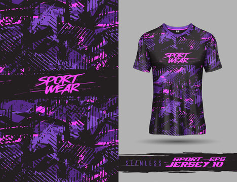 T-shirt Template Abstract Background Design For Extreme Jersey Team, Racing, Cycling, Leggings, Football, Gaming And Sport Livery.