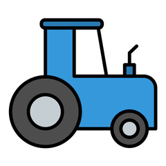 Tractor Line Color Icon