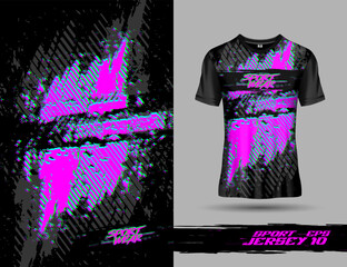 T-shirt template abstract background design for extreme jersey team, racing, cycling, leggings, football, gaming and sport livery.