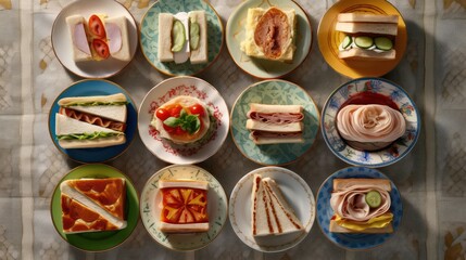Fototapeta na wymiar different type sandwichs