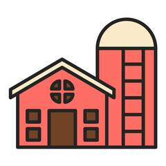 Silo Line Color Icon