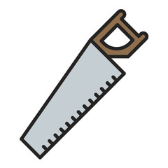 Sawing Line Color Icon