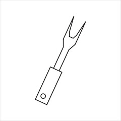 bbq fork icon vector template