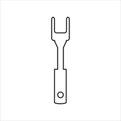 bbq fork icon vector template