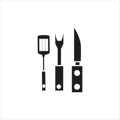 bbq fork icon vector template