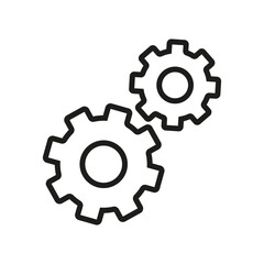 Simple design business icon, Black thin line.