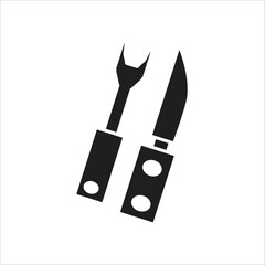 bbq fork icon vector template