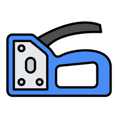 Staple Gun Line Color Icon