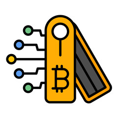 Hardware Wallet Line Color Icon