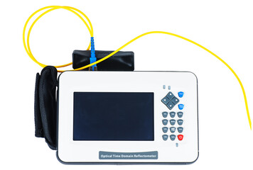Optical time domain reflectometer isolated on a white background