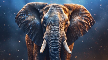 A realistic photo with a elephant close up. Generative ai.