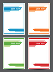 abstract card frame border template design