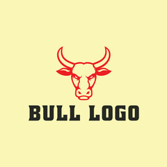 bull head logo icon vector illustration