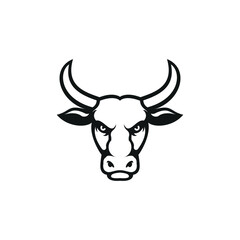 bull head logo icon vector illustration