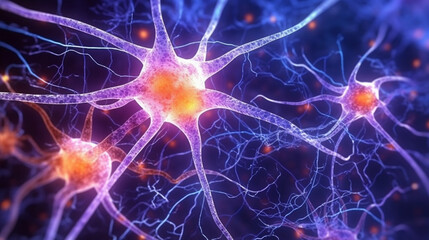 Brain cells are interconnected. Generative Ai