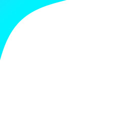 white frame and blue corner