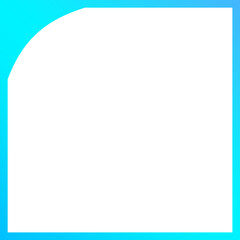 blue frame and corner