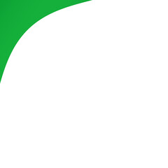 white frame and green corner