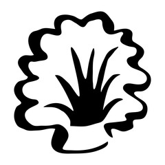Sea shell hand painted with brush stroke. Png clipart isolated on transparent background