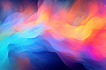 Obraz premium 3D rendering abstract colorful visual background banner or wallpaper