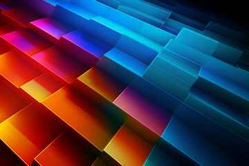 Fototapeta premium 3D rendering abstract colorful visual background banner or wallpaper