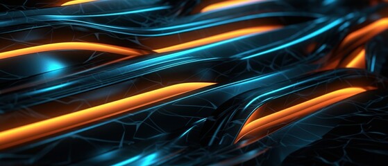 Abstract tech sci-fi data background Generative AI