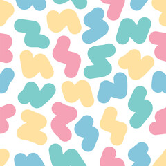 Seamless abstract summer pattern with colored zigzags on a white background. print for clothes, tablecloths, wallpapers