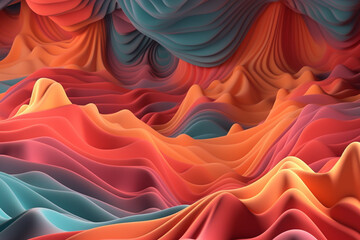 Obraz premium 3D rendering abstract colorful geometric background banner or wallpaper, visual elements