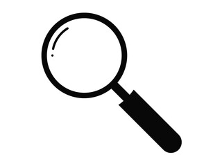 Search icon. Magnifying glass icon symbol vector illustration,vector magnifying glass icon with reflection