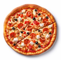 pizza on white, photo