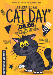 International Cat Day Poster Template