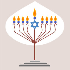 symbolic candlestick at a Jewish festival