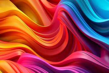 Obraz premium 3D rendering abstract colorful background banner or wallpaper, graphic element