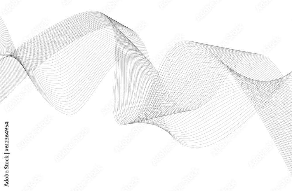 Poster abstract with lines background . abstract wavy lines on transparent background.