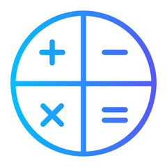 Fototapeta premium calculator gradient icon