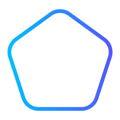 pentagon gradient icon