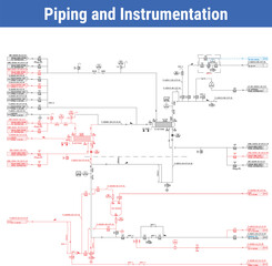 Vector Illustration for Piping and Instrumentation Diagram