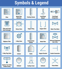Vector Illustration for Symbols Legends