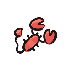 Scorpion - Egypt icon/illustration (Hand-drawn line, colored version)