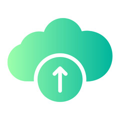 cloud upload gradient icon