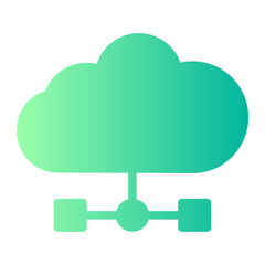 cloud computing gradient icon