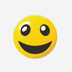 Yellow happy face with smile. vector eps 10