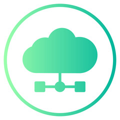 cloud computing gradient icon