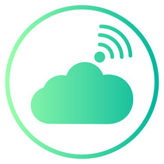 cloud internet gradient icon